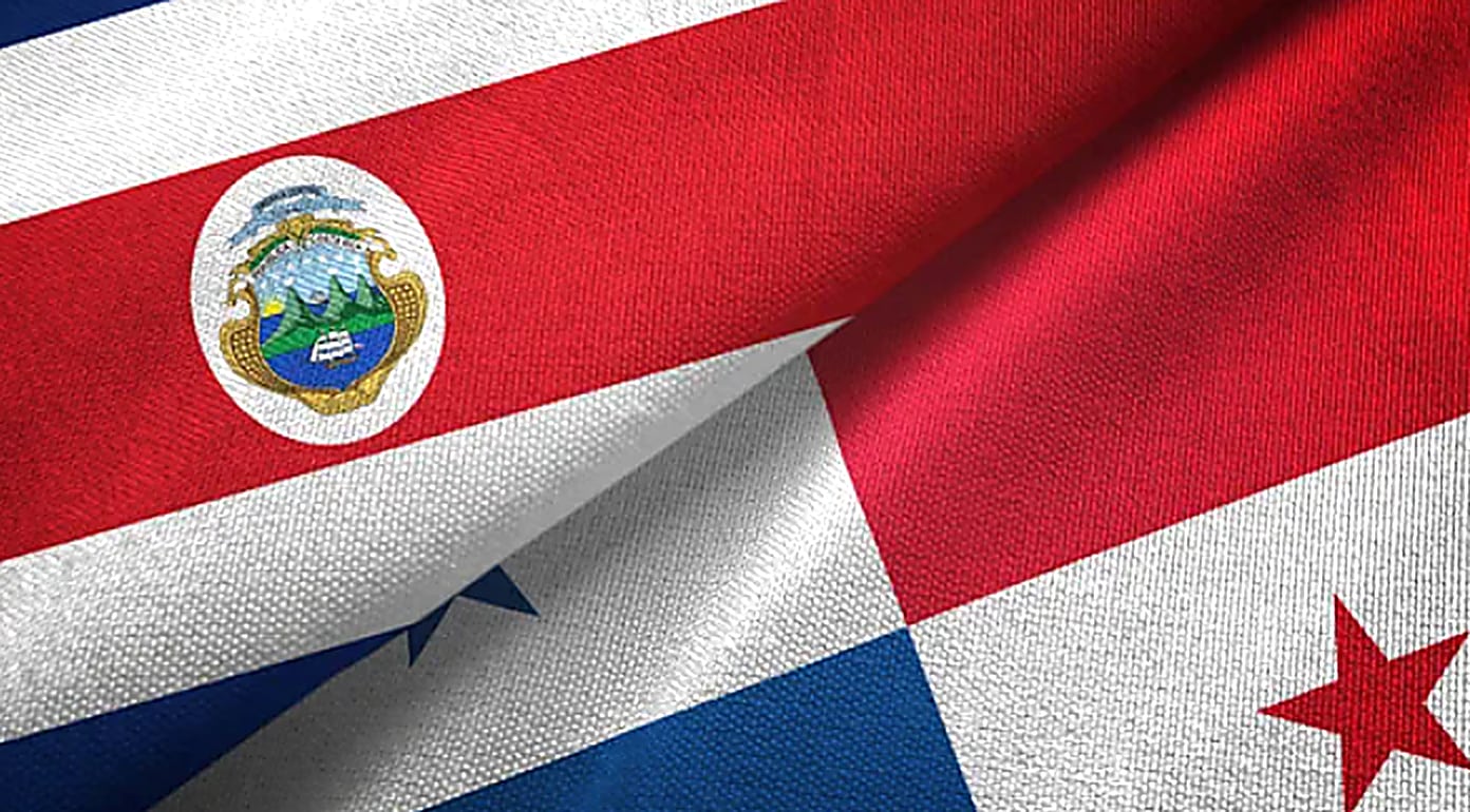 Bandera Panamá y Costa Rica