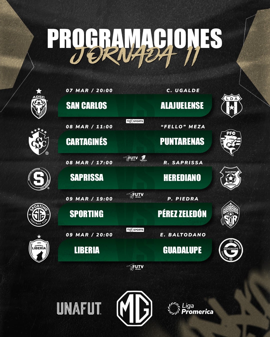 Así se jugará la jornada 11 del Torneo de Clausura 2026.