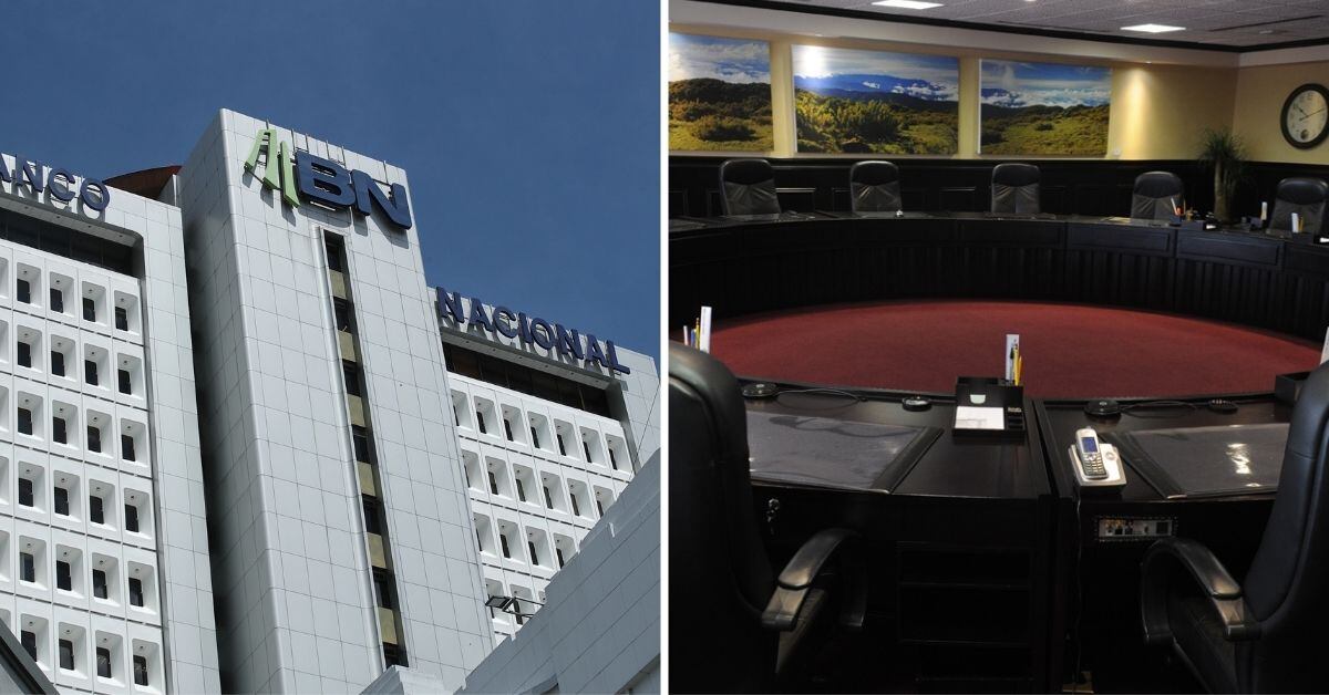 Sala de sesiones de la Junta Directiva del Banco Nacional.