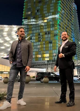 Yiyo Alfaro y Bismarck Méndez tienen una fuerte amistad, tanta que hasta se fueron a escuchar en vivo a U2 en Las Vegas.