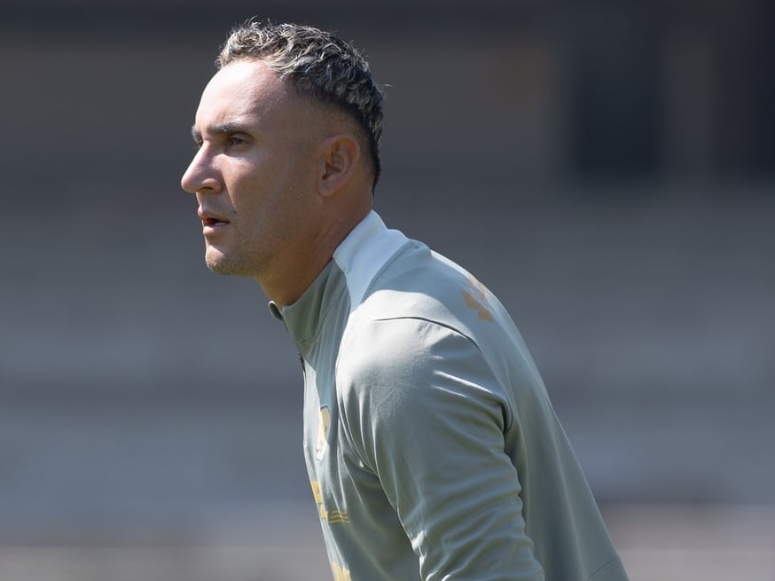 Keylor Navas en la práctica de este miércoles de Pumas.