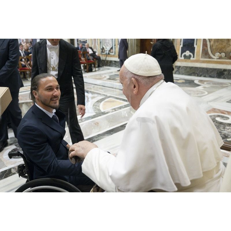 José Pablo Gil logró ver y reunirse con el papa Francisco