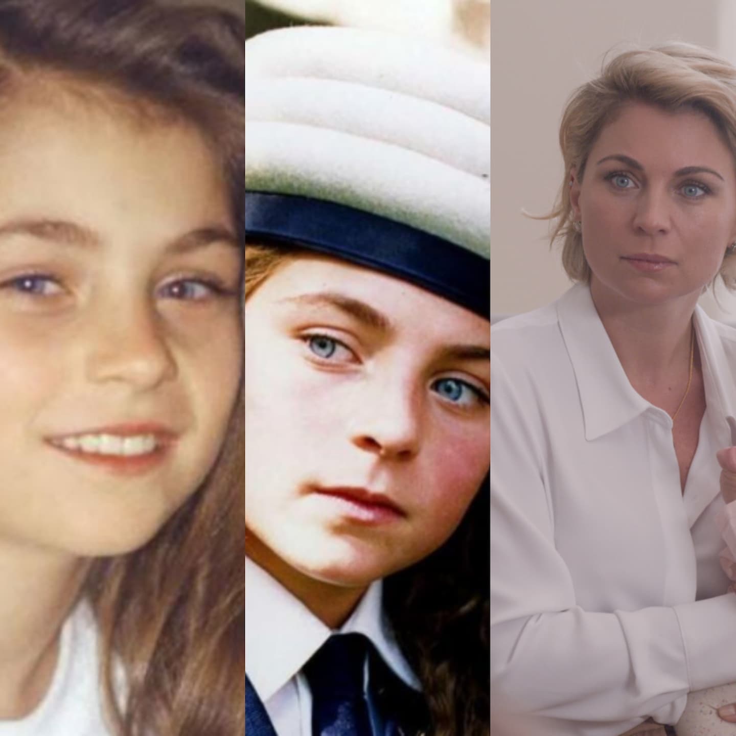 La actriz mexicana Ludwika Paleta, tres imágenes del pasar del tiempo. Comenzó su carrera en 'Carrusel' a los 11 años, luego estuvo en 'El abuelo y yo', a los 14. Actualmente protagoniza 'Madre solo hay dos', a los 42 años. Fotos: Instagram y Netflix