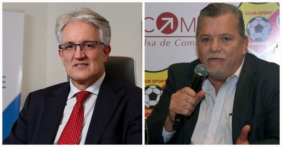 A la izquierda, Tomás Soley, jerarca de Sugeval; y a la derecha, Óscar Gutiérrez, presidente de Transcomer.