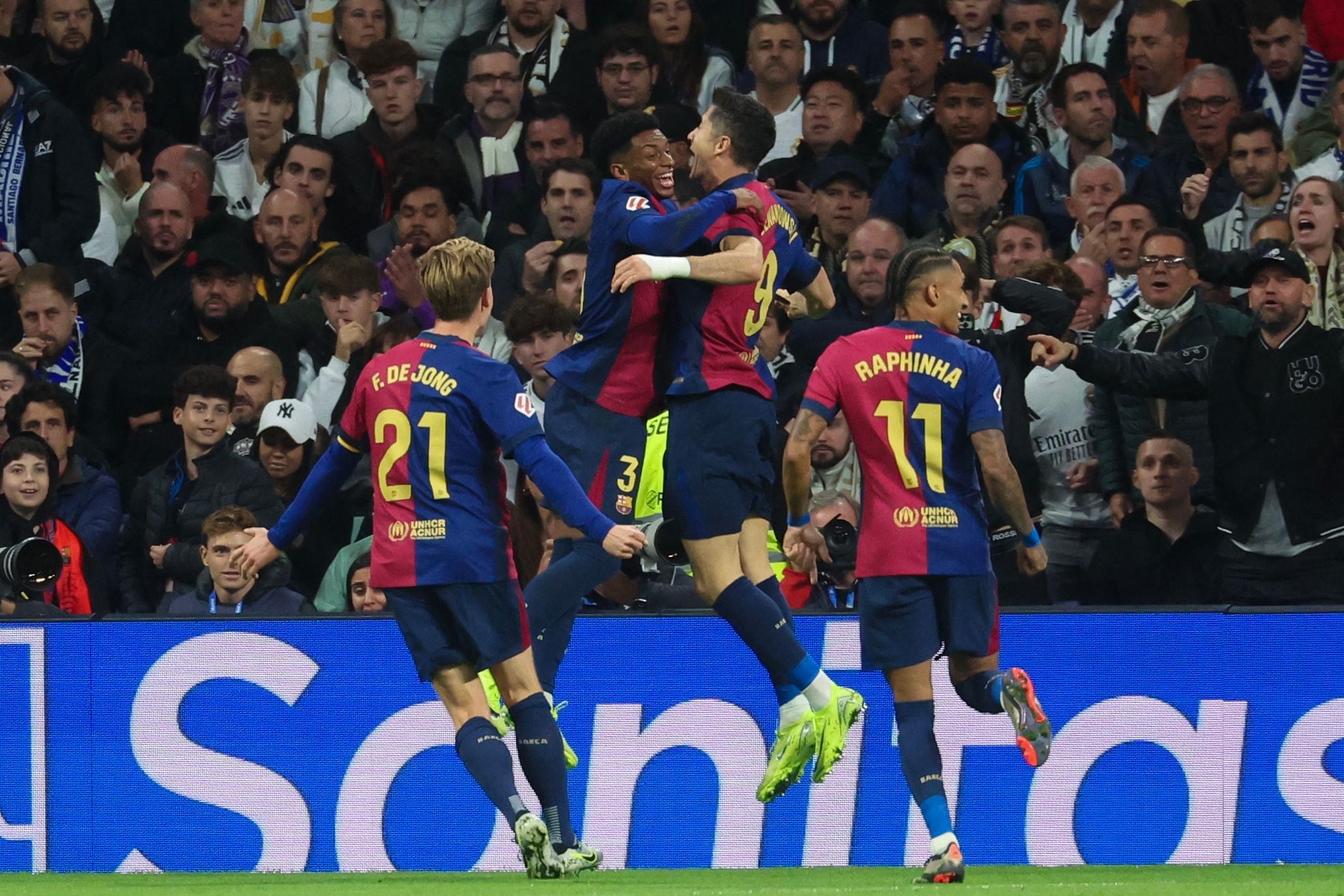 Real Madrid 0 - Barcelona 4, estadio Santiago Bernabeu