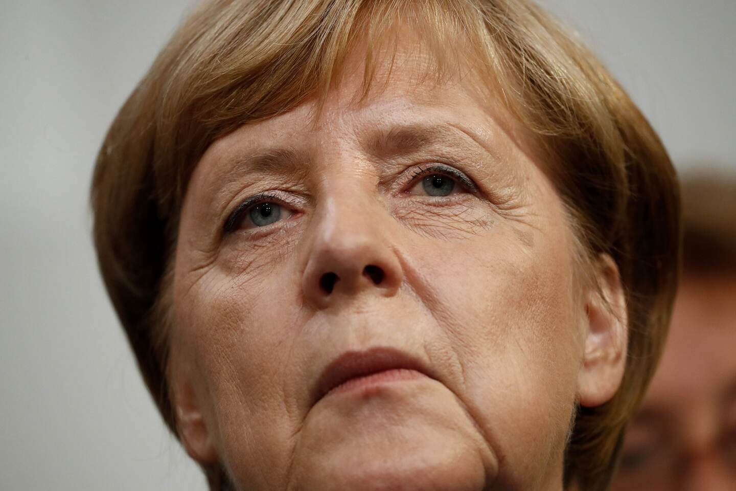 Ángela Merkel, presente este domingo 24 de setiembre del 2017 en la sede de su partido Unión Demócrata Cristiana (CDU) en Berlín tras confirmarse su victoria electoral.