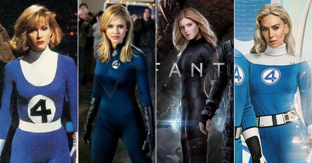 Mujer Invisible / Susan Storm: Este personaje fue encarnado por Rebecca Staab (1994), Jessica Alba (2005 y 2007), Kate Mara (2015) y Vanessa Kirby (2025). Ha pasado de ser una figura secundaria a una heroína compleja con liderazgo propio.