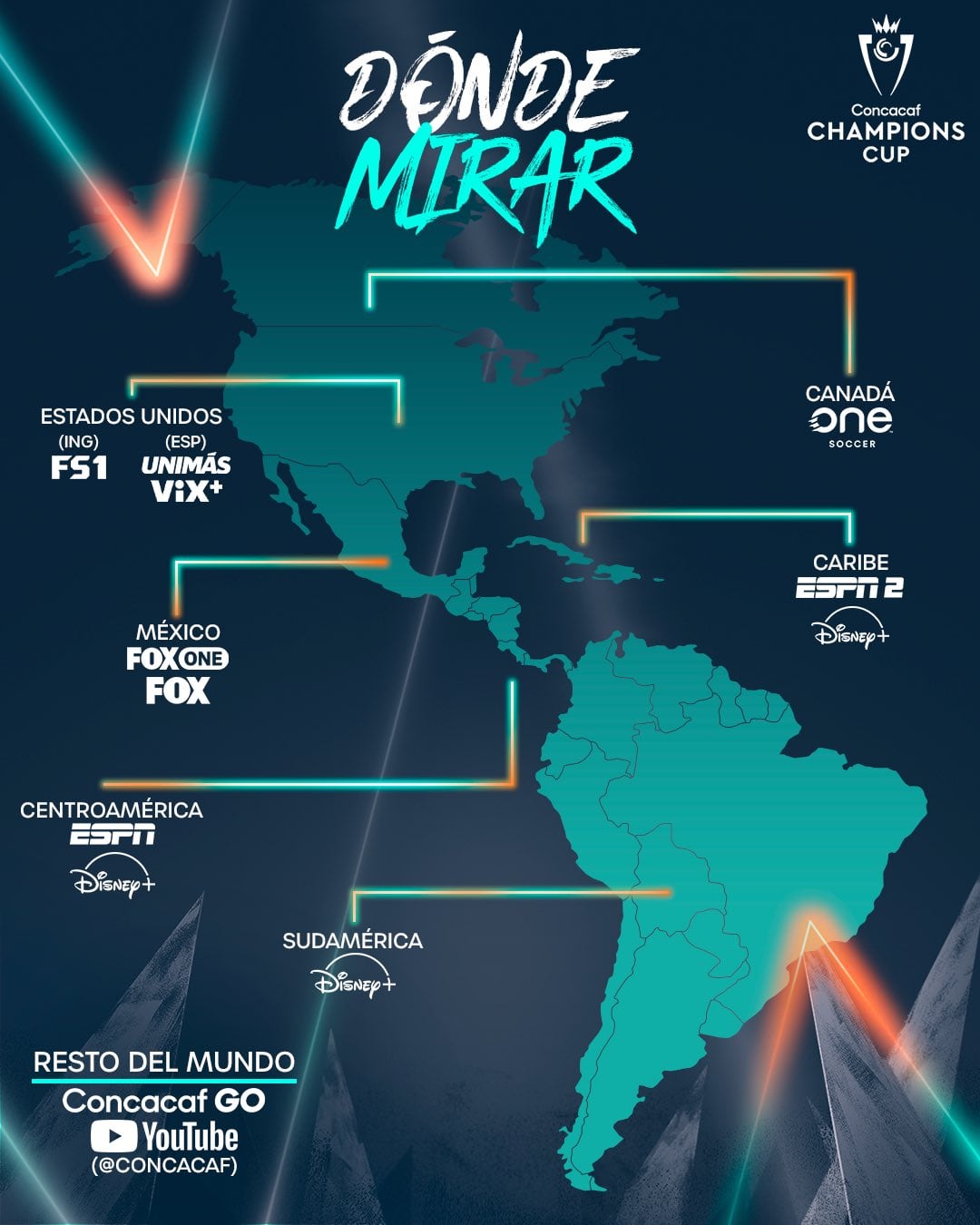 Esta es la guía para ver la final de la Copa de Campeones de Concacaf en diferentes partes del continente.