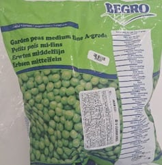 Si usted tiene guisantes congelados de la marca Begro, correspondientes al lote 5024B1, con registro sanitario AS-BE-21-06625, debe desechar el producto. Fotografía: