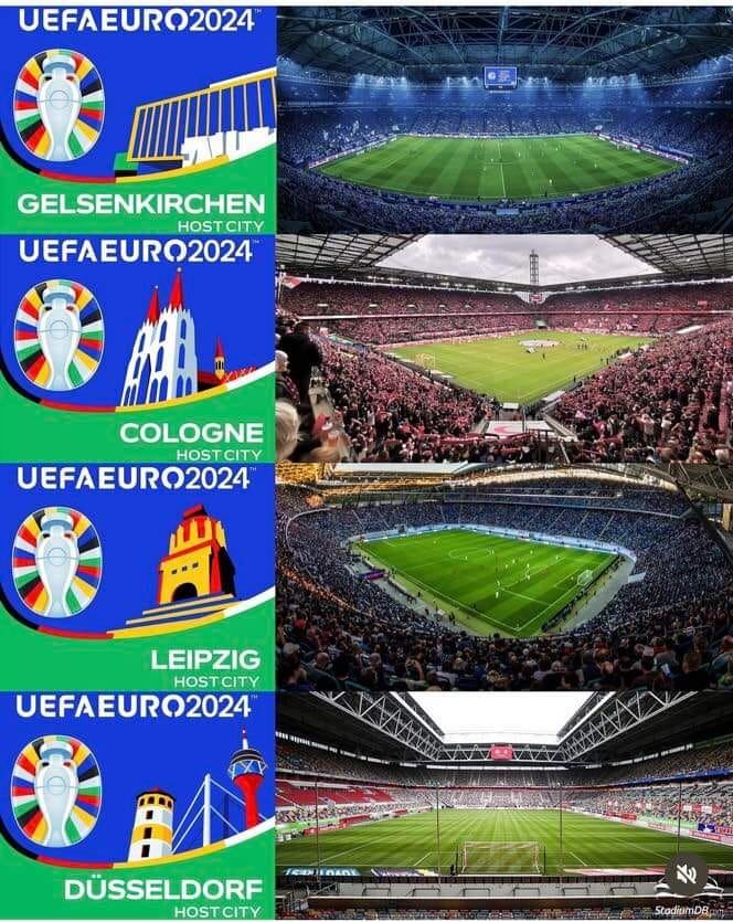 Gelsenkirchen, Colonia, Leipzig y Düsseldorf recibirán partidos de la Eurocopa 2024 en Alemania.