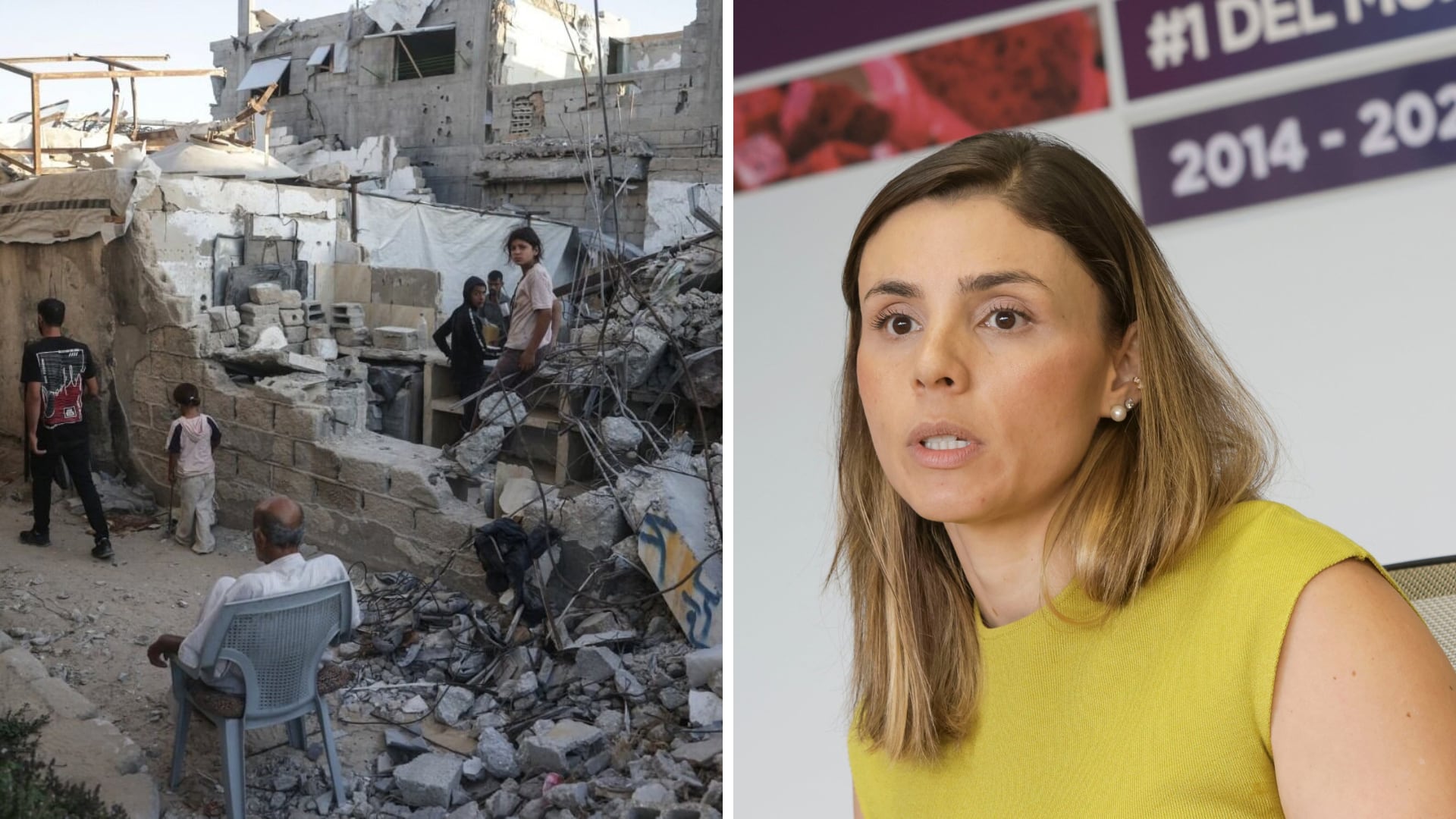 Laura López, de Procomer, y crisis humanitaria en la Franja de Gaza, sufrimiento de palestinos