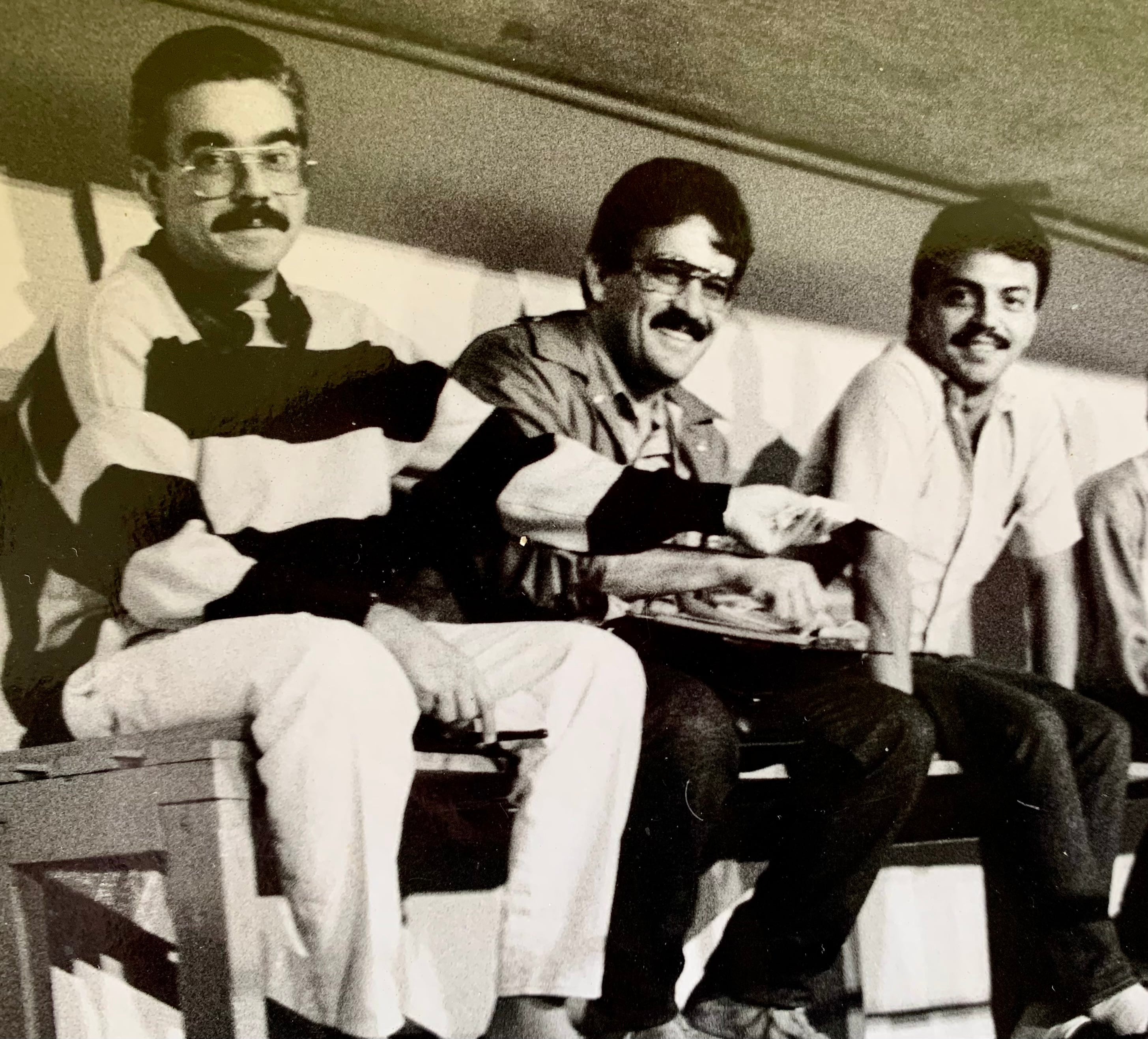 Ricardo Quirós, Roberto García y Alvin Obando, periodistas deportivos