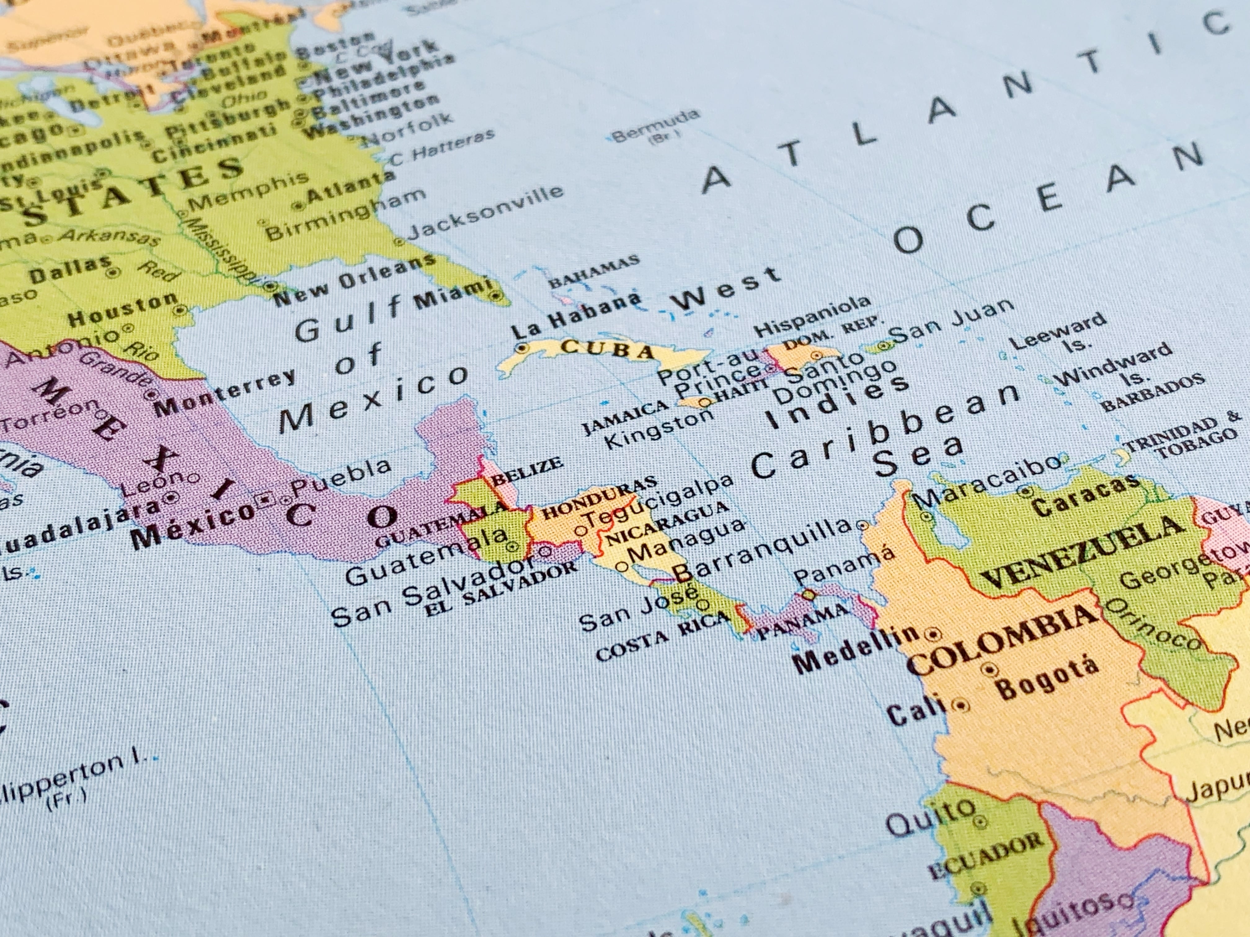 Mapa de Centroamérica