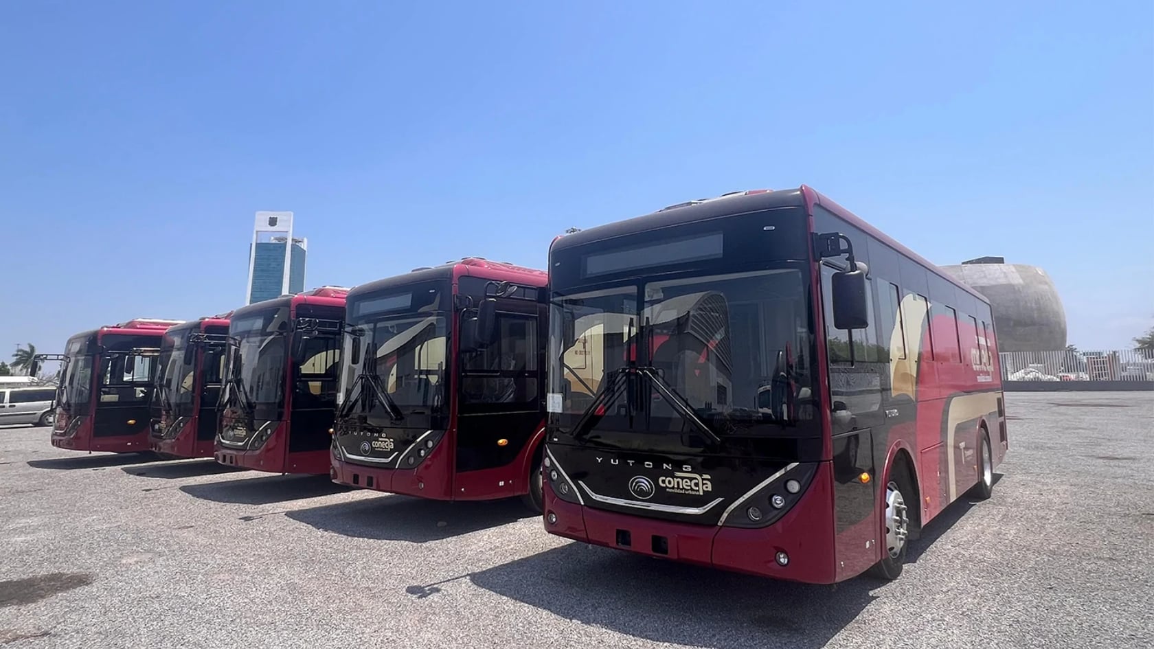 Tamaulipas sumó seis autobuses híbridos DMT de Yutong para reforzar el transporte público y reducir emisiones.