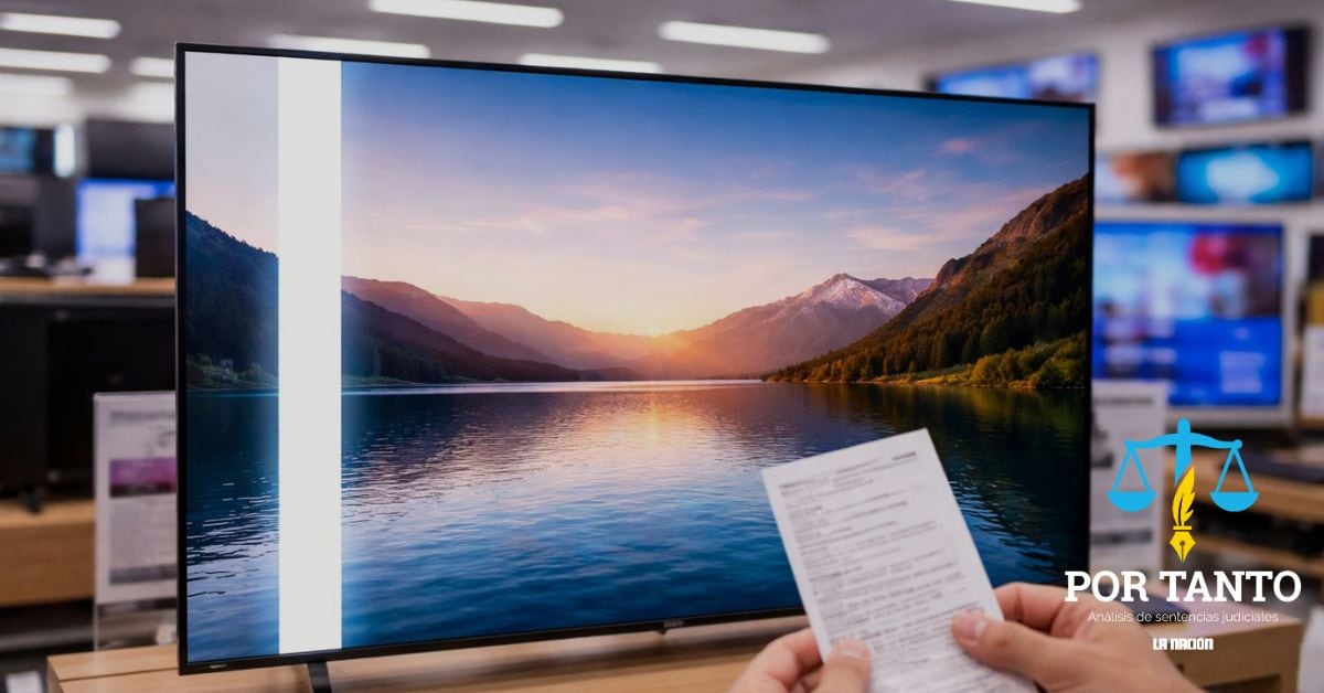 Imagen ilustrativa generada con IA. Una pantalla plana con una línea blanca