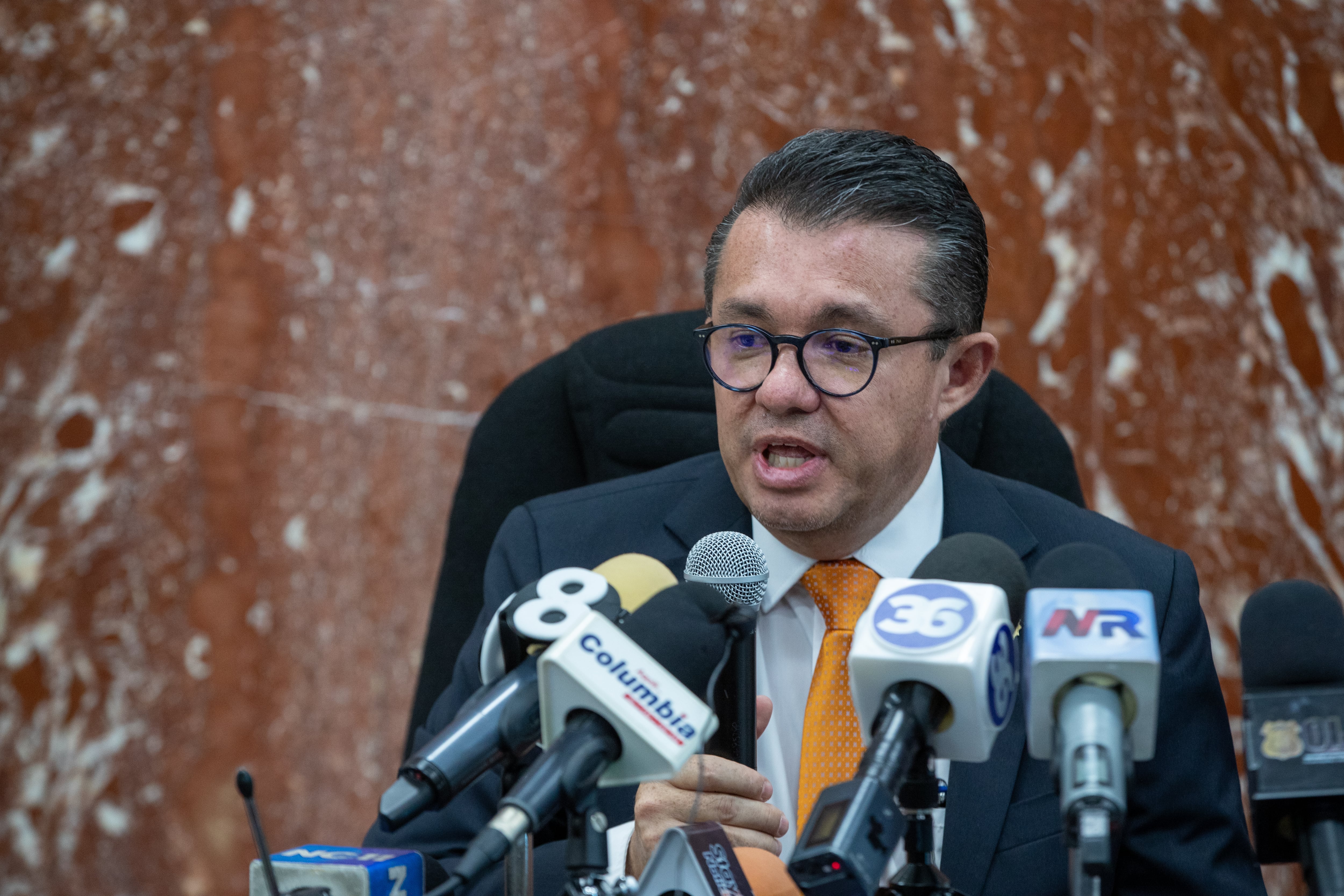 15/11/2023, San Jose, Corte Suprema de Justicia de San Jose, conferencia de prensa con Randall Zúñiga, director del OIJ y Mauricio Boraschi.