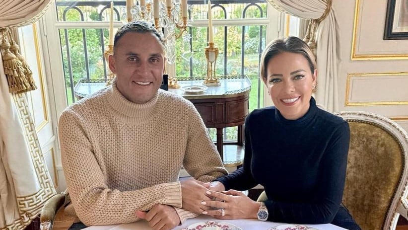 Andrea Salas y Keylor Navas