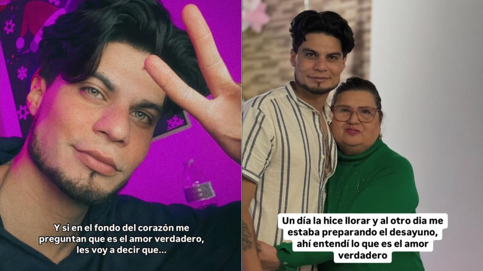 Retrato de Axel View, uno de los creadores de contenido costarricenses con mayor cantidad de seguidores, junto con su madre.