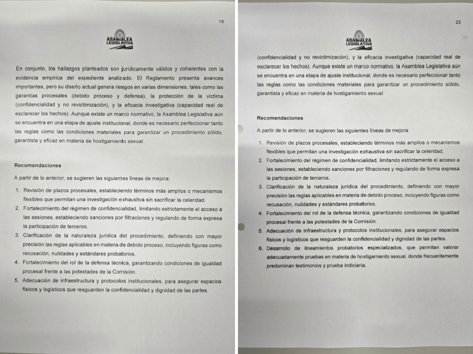 Cambios al reglamento contra el hostigamiento