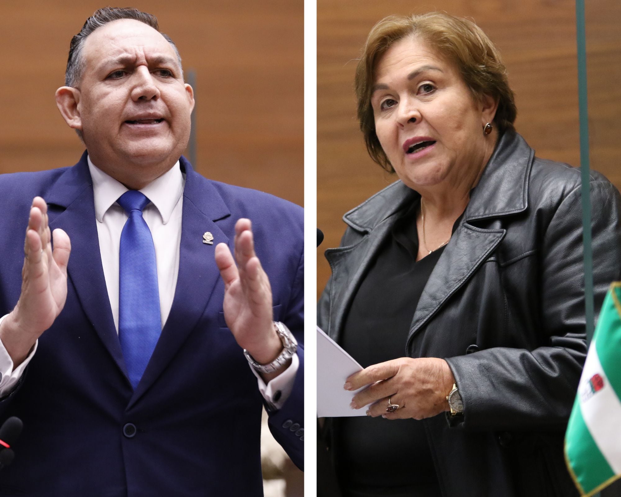 Leslye Bojorges, del PUSC; y Rosaura Méndez, del PLN