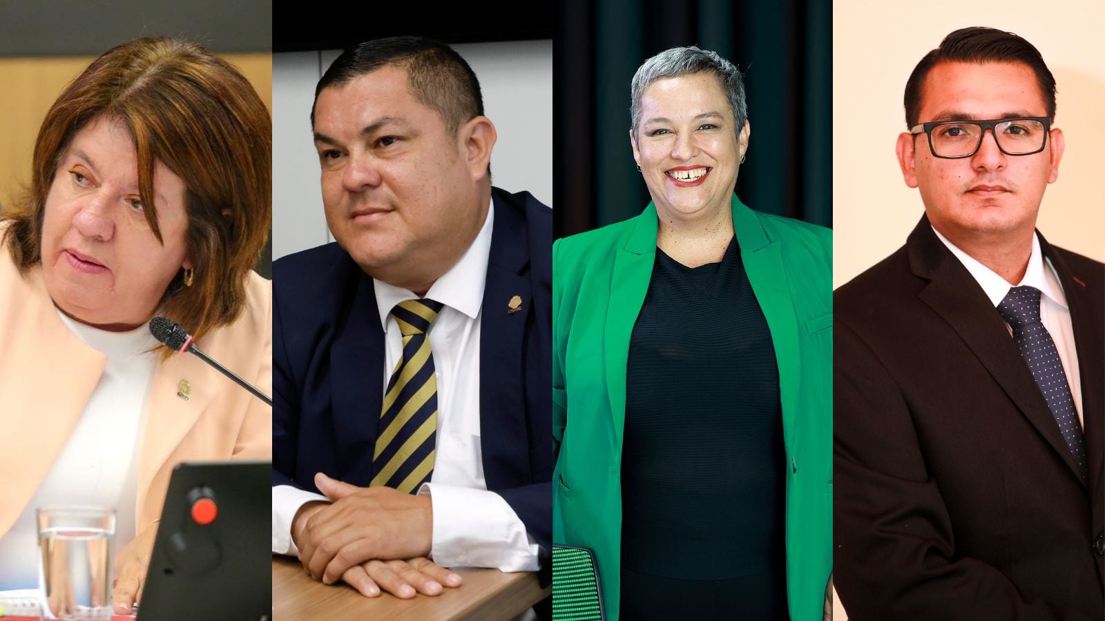 Olga Morera, Carlos Andrés Robles, Carolina Delgado y David Segura