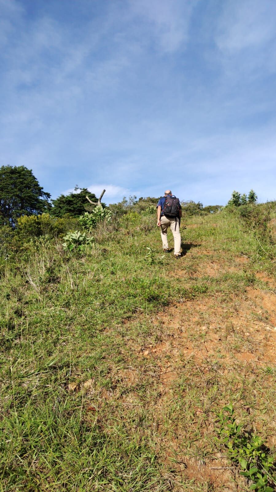 El geólogo de la CNE, Julio Madrigal, afirmó que solo desprendimientos pequeños encontró en las partes altas, por lo que descarta algún deslizamiento grande. Foto: Cortesía Municipio de El Guarco.
