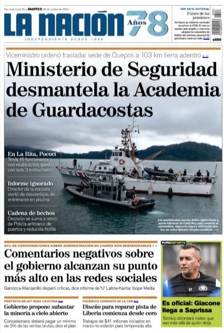 En octubre del 2024, el MSP alegó que la Academia pasaba de Quepos a Pococí porque operaba en un edificio declarado Patrimonio Nacional, lo que impedía invertir en su reparación.