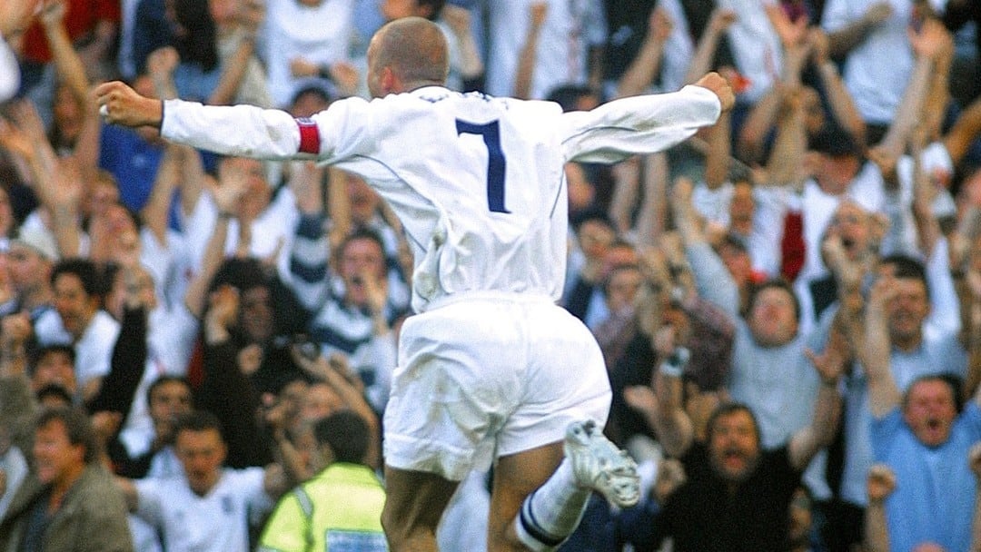 David Beckham, en Old Trafford, en Inglaterra, 2001