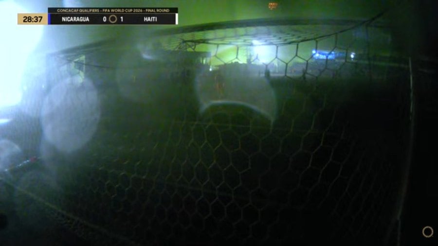 El partido entre Nicaragua y Haití se detuvo en el minuto 28, cuando se fue la luz en el Estadio Nacional de Fútbol de Managua.