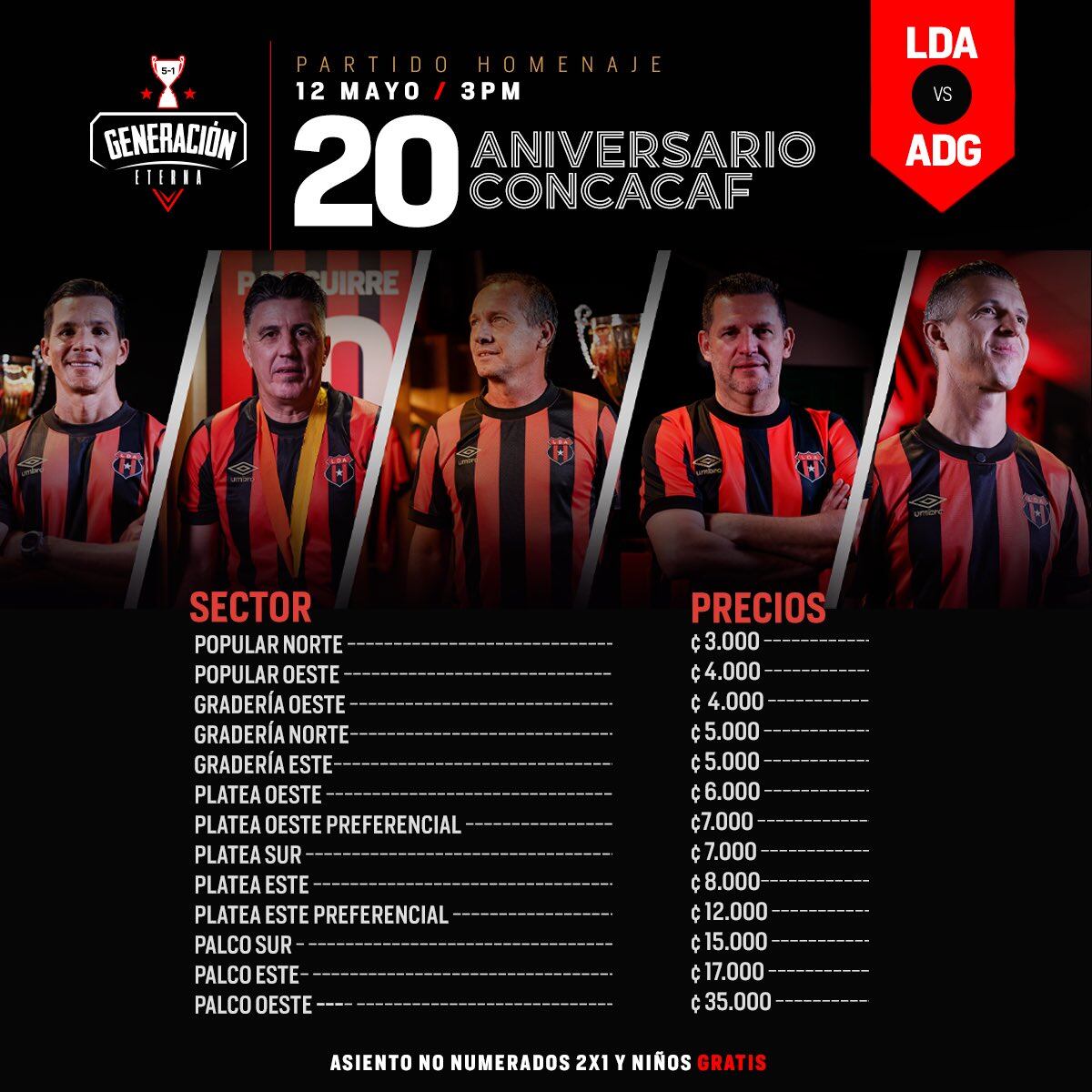 Este es el precio de las entradas para el partido entre Alajuelense y Guanacasteca.