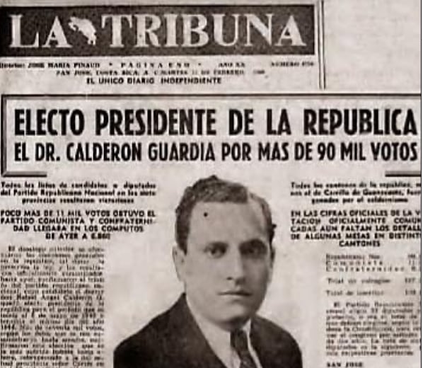 Portada del periódico La Tribuna (1940).