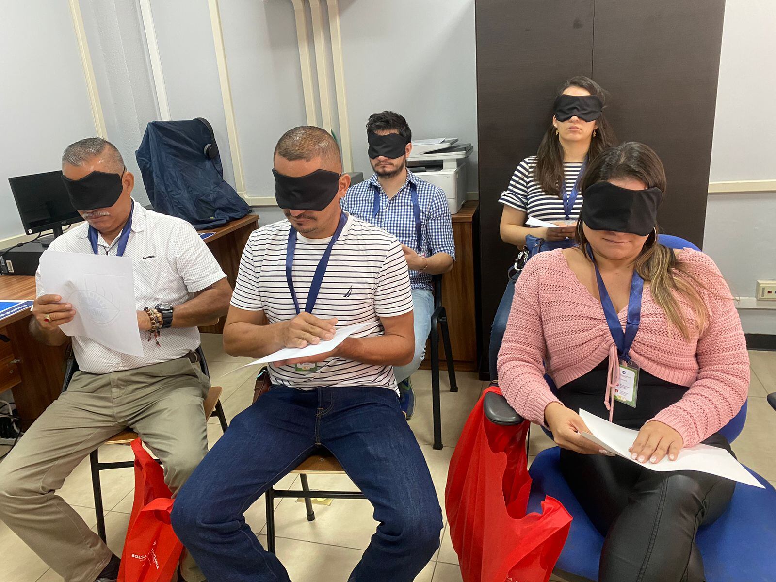 Textos en braille fueron parte de la actividad.
Fotografía: Cortesía