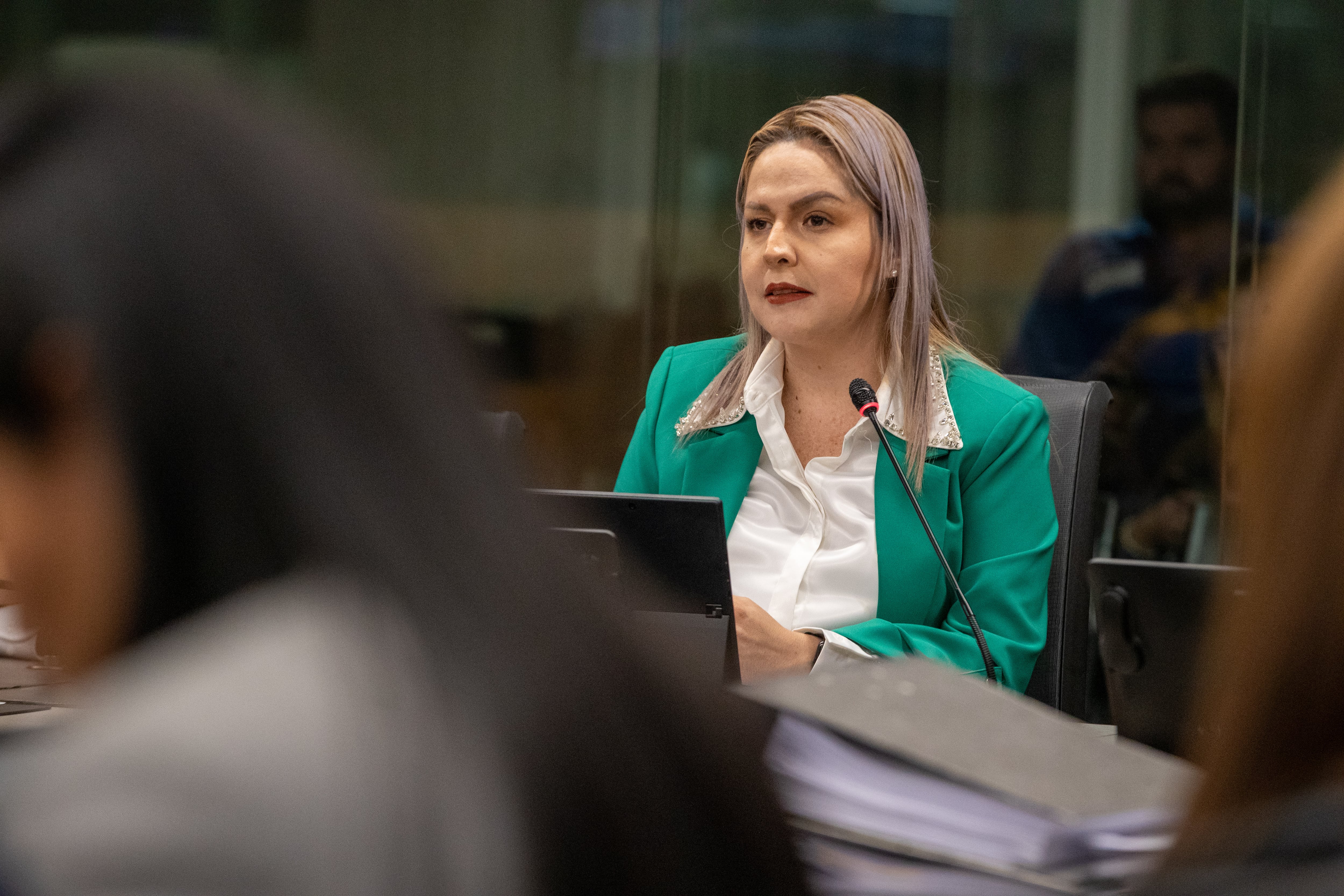 13/11/2023, San Jose, Asamblea Legislativa, comparecencia de Jacqueline González funcionaria del ICE en la comisión de investigación de contratos del SINART.