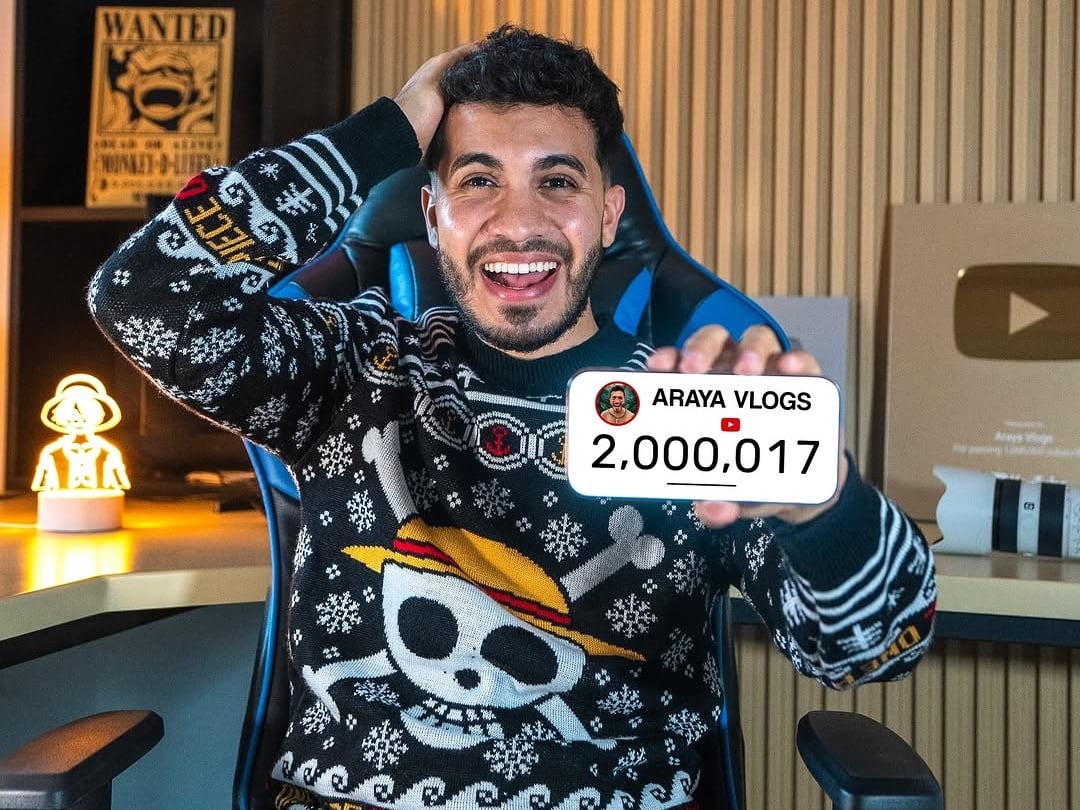 Araya Vlogs llegó a 2 millones de suscriptores en Youtube