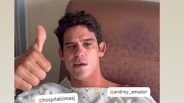Andrey Amador se deja ver desde el hospital y envía un mensaje tras su grave accidente