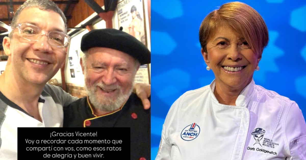 Edgar Silva y Doris Goldgewicht se despidieron del chef Vicente Aguilar Cerezo.
