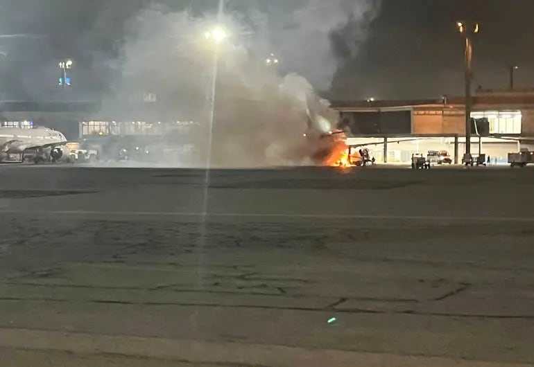 Un incendio en un equipamiento de carga, sin dejar heridos.