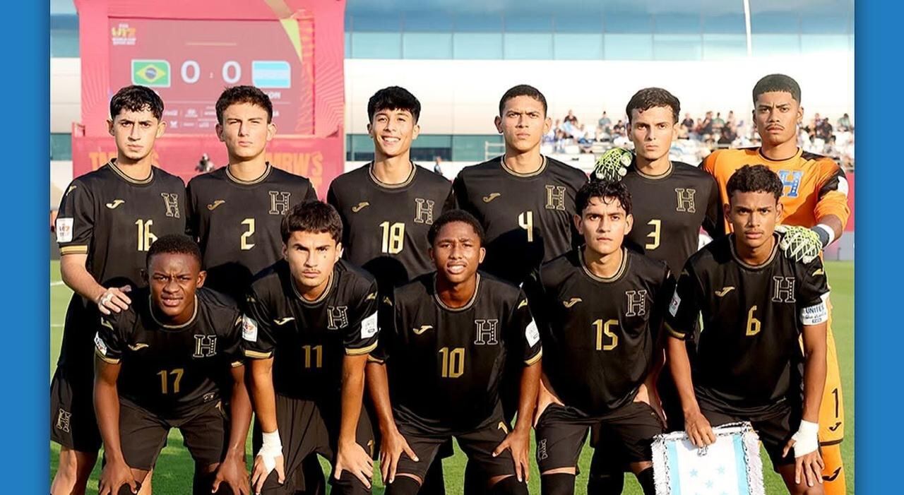 Esta es la Selección Sub-17 de Honduras, que se llevó una enorme goleada ante Brasil en el Mundial de Qatar.