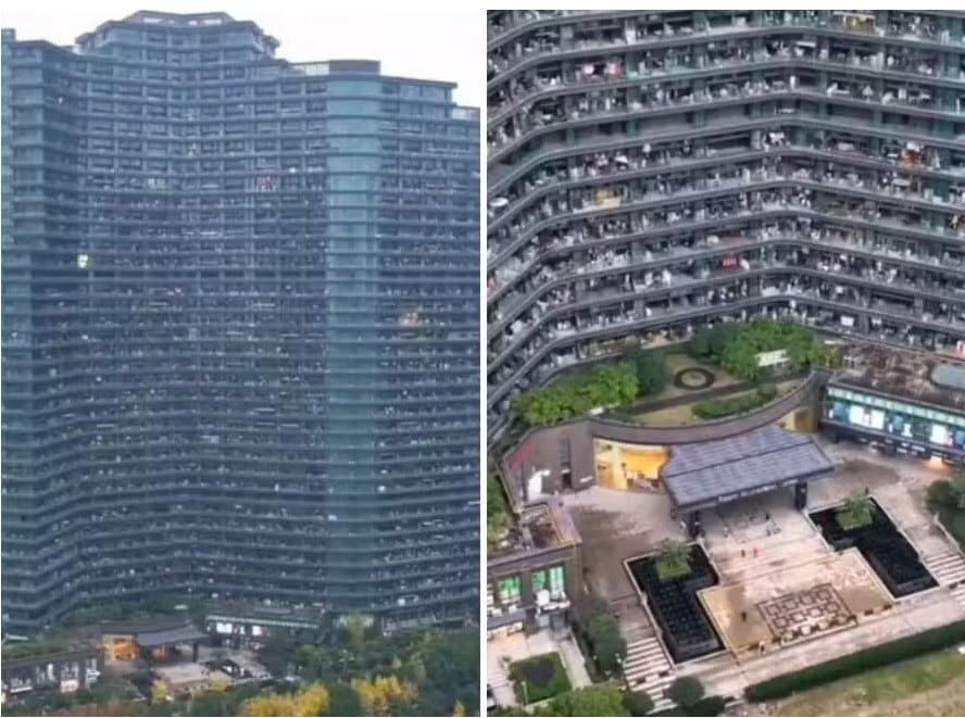 El complejo Regent International en Hangzhou, China, aloja a 20.000 personas con comodidades completas.