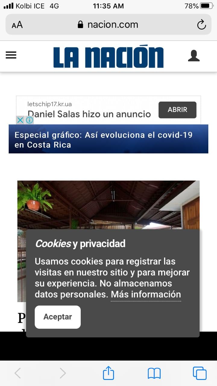 Este fue uno de los anuncios con información falsa sobre el ministro de Salud, Daniel Salas, pautado en Google y en otras redes y que llegó a la web de La Nación pero fue bloqueado.