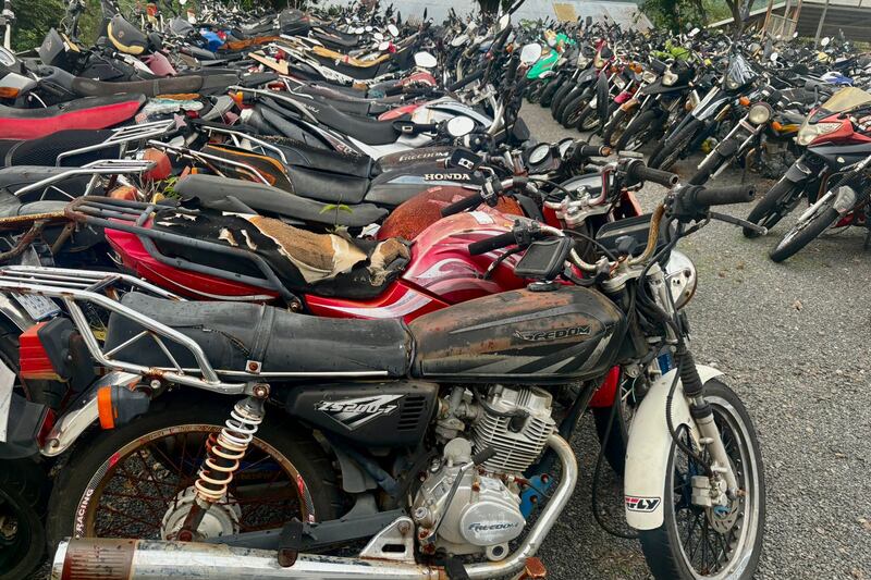 Motocicletas decomisadas