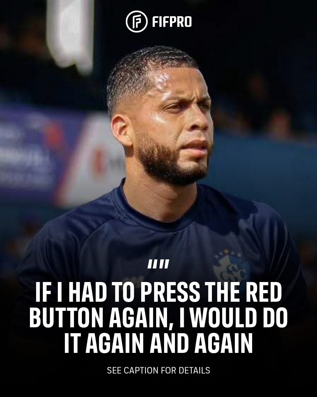 Así destacó FIFPRO la entrevista que le hizo al guardameta tico, Bryan Cordero.