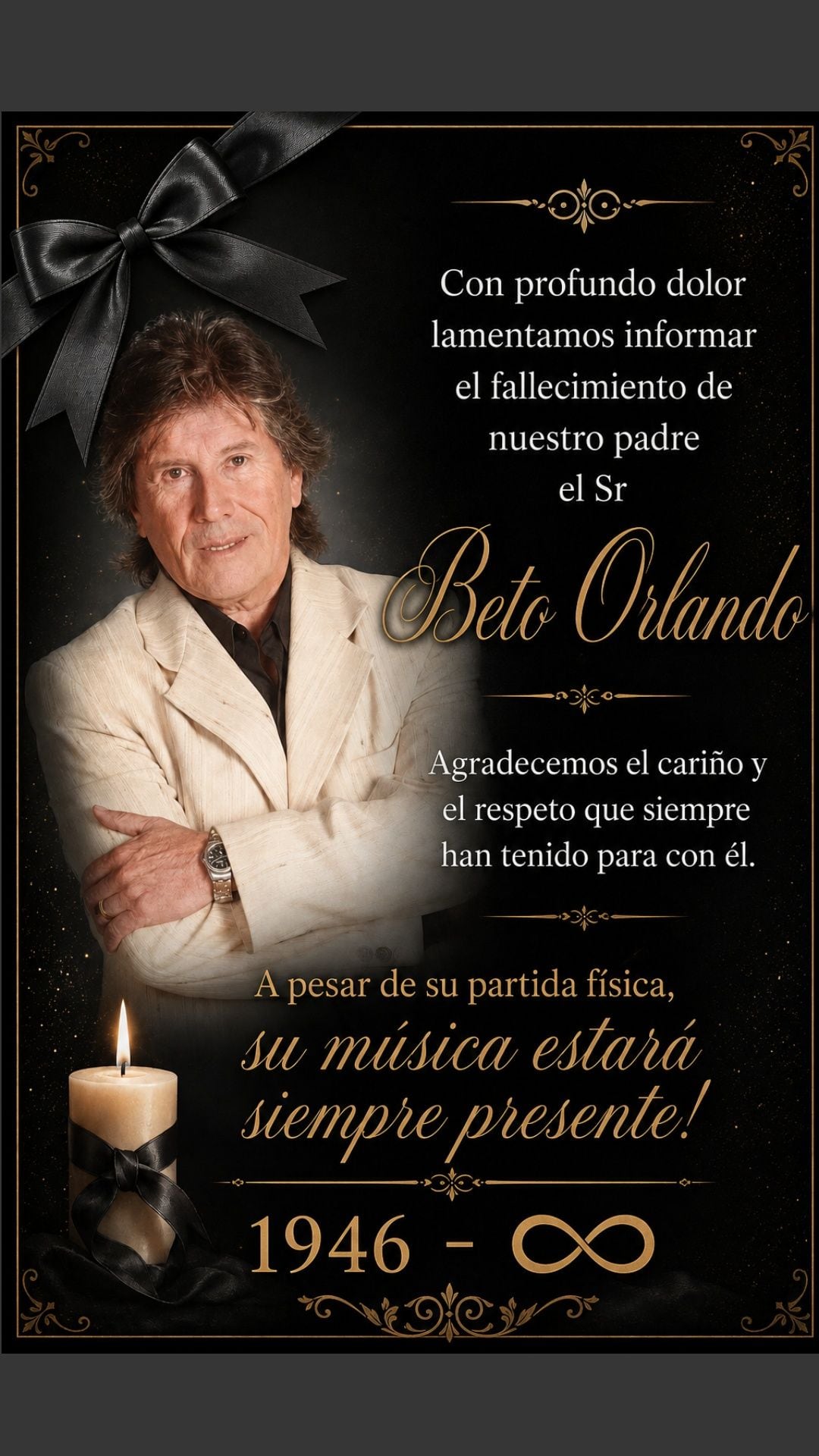Beto Orlando marcó a generaciones durante las décadas de 1970, 1980 y 1990.