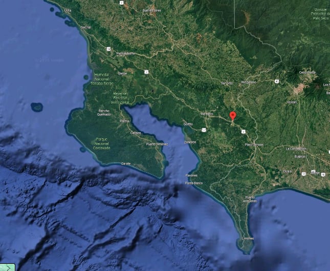 Ciudad Neily, al sur de Costa Rica, está cerca de la frontera con Panamá.