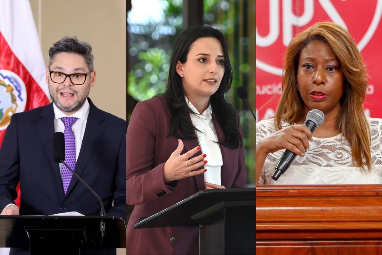 El la foto el ministro de comunicación, la ministra de presidencia y la presidenta de la JPS
