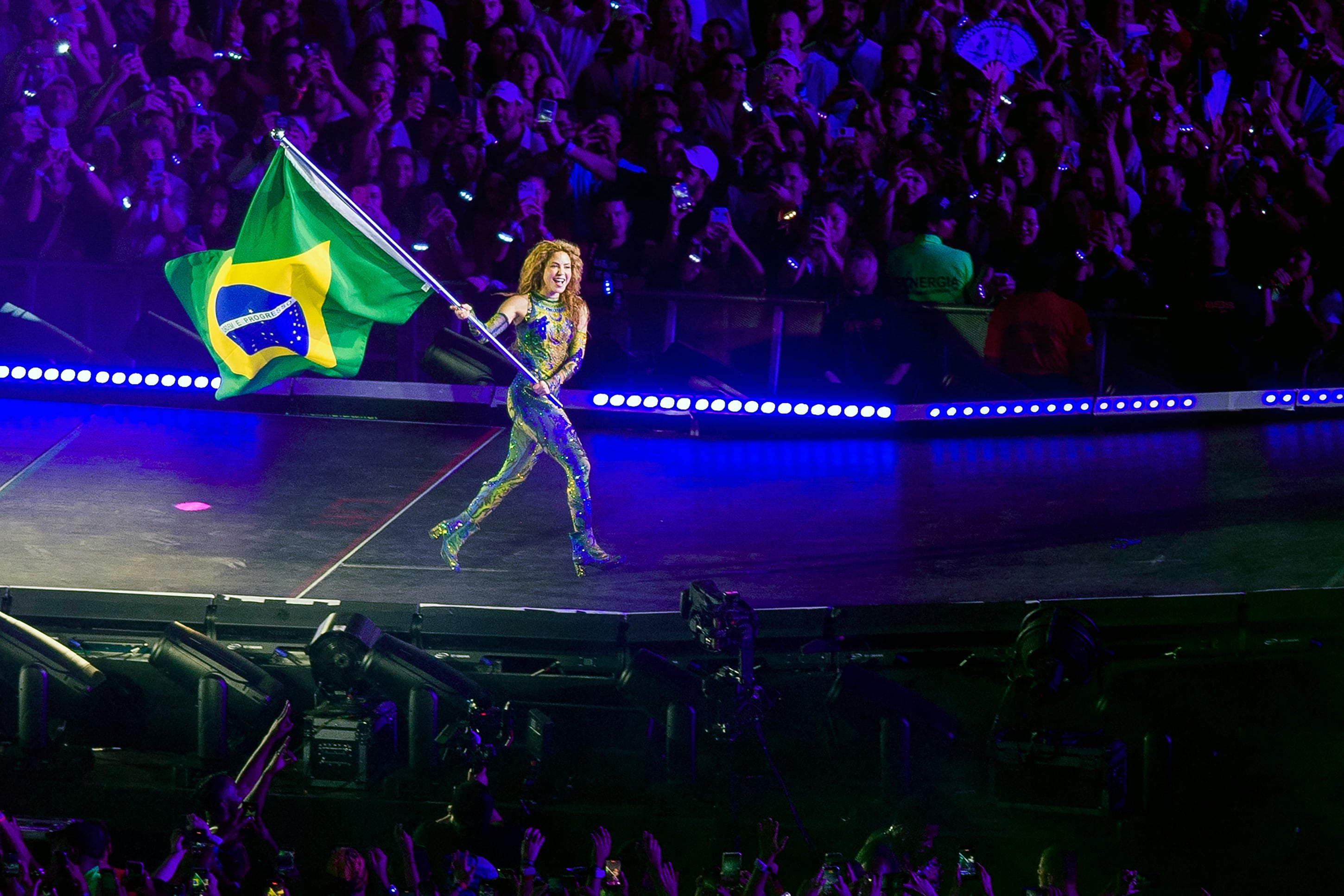 La artista colombiana Shakira durante su concierto en Copacabana en Río de Janeiro, Brasil el 2 de mayo del 2026.