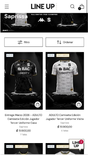 Captura de pantalla de camisa de Saprissa entrega en marzo