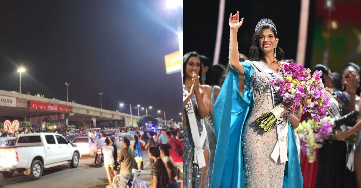A pesar de la crisis política y la represión del régimen Orteguista, la felicidad y el patriotismo se manifestaron en el pueblo nicaragüense durante un día de celebración por el triunfo de Sheynnis Palacios en el certamen de belleza. Fotos: La Prensa/ AFP