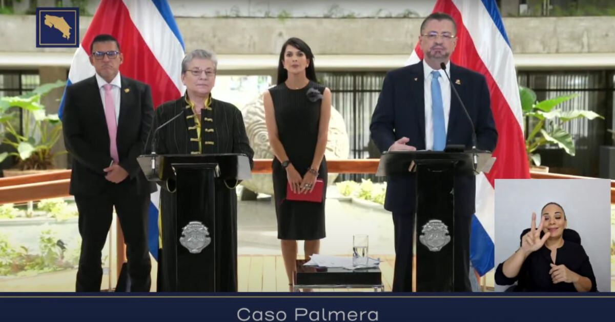 El presidente de la República, Rodrigo Chaves, aseguró en conferencia de prensa de este miércoles 10 de julio que el Poder Judicial no había actuado en caso de colegiala agredida hasta después de una denuncia interpuesta por el PANI el 3 de julio. (Foto: transmisión en vivo Presidencia de la República) (Presidencia de la República)