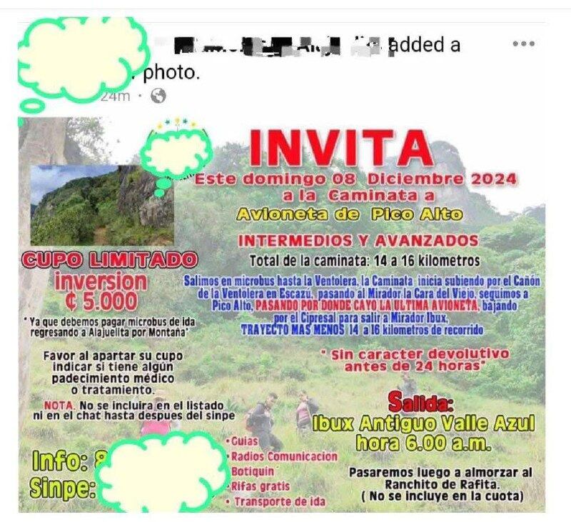 Caminatas a Pico Blanco